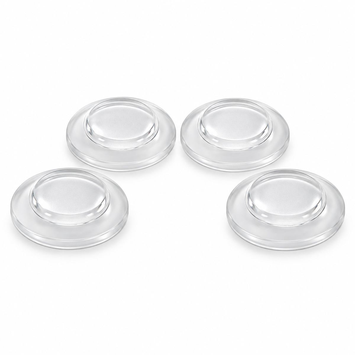 Silicone Door Handle Wall Protectors - 50 mm - 4 Pack - Clear