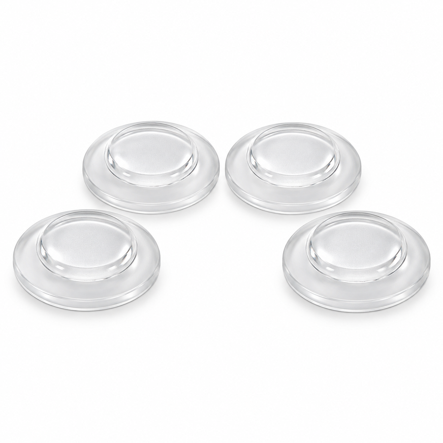 Silicone Door Handle Wall Protectors - 50 mm - 4 Pack - Clear