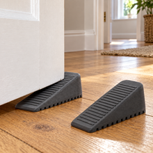 Non-Slip TPR Door Wedges - 125 mm - 2 Pack - Grey