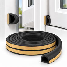 Self-Adhesive EPDM Draught Seal - D Profile 9 × 6 mm - 6 m