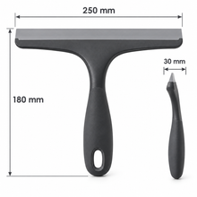 Compact Glass Squeegee with Silicone Blade - 250 mm - Black