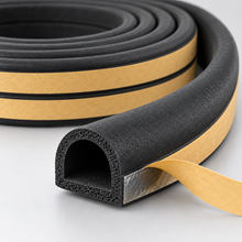 Self-Adhesive EPDM Draught Seal - D Profile 9 × 6 mm - 6 m