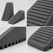 Non-Slip TPR Door Wedges - 125 mm - 2 Pack - Grey